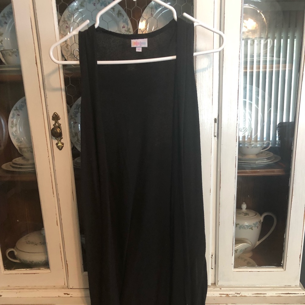 Lularoe Black Joy Vest.